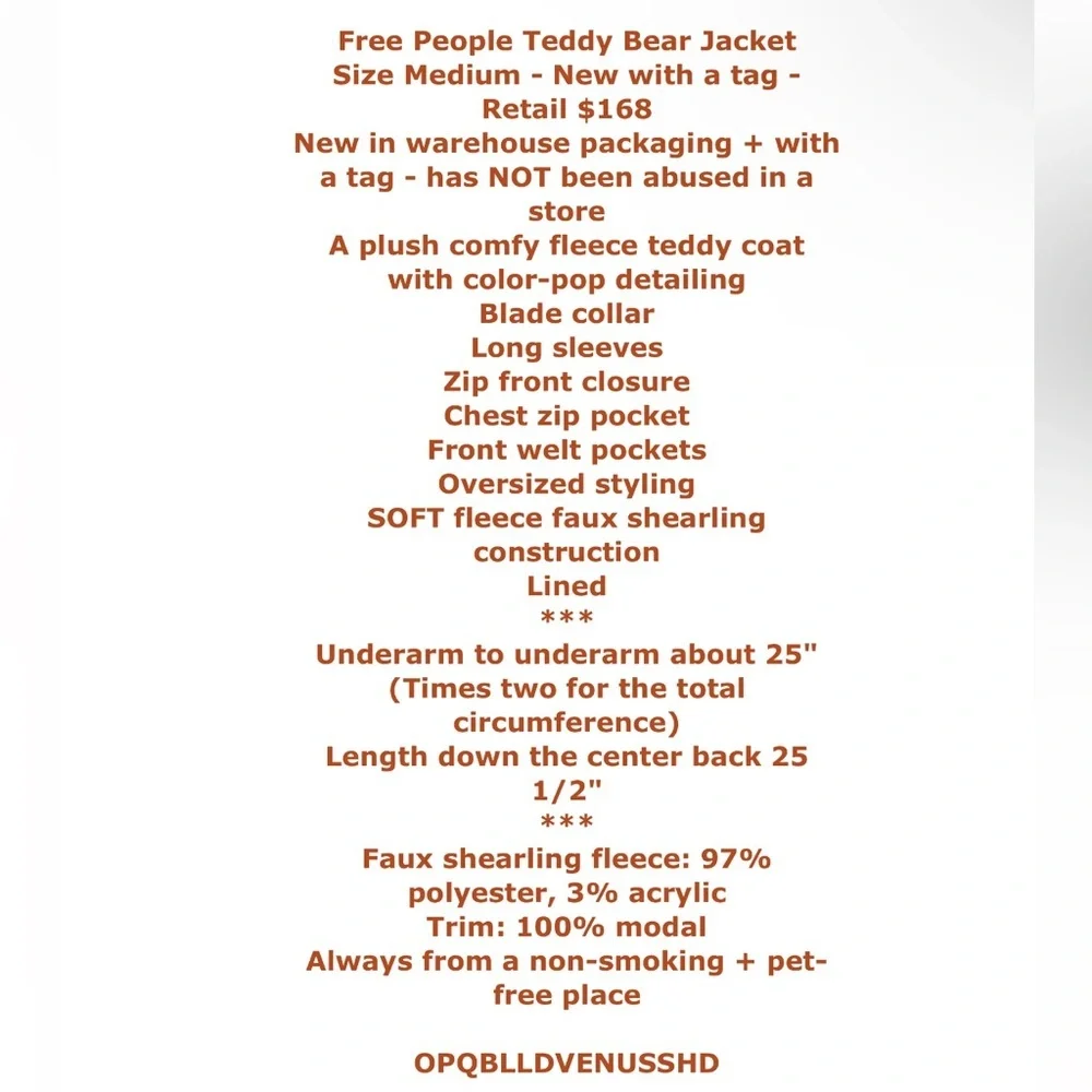 $168 Free People Teddy Bear Jacket Medium 8 10 Amber + Blue Blade Collar Pockets - Picture 2 of 16